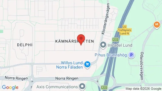 Rooms for rent i Lund - kort over placeringen