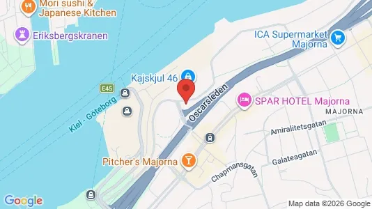Apartments for rent i Majorna-Linné - kort over placeringen