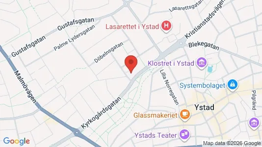 Apartments for rent i Ystad - kort over placeringen
