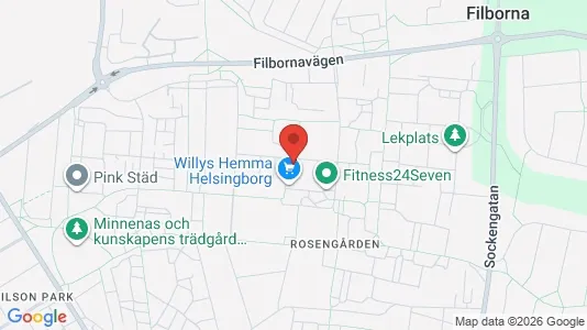 Apartments for rent i Helsingborg - kort over placeringen
