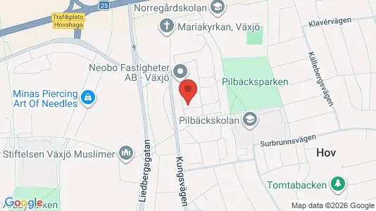 Apartments for rent i Växjö - kort over placeringen