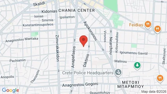 Apartments for rent i Chania - kort over placeringen