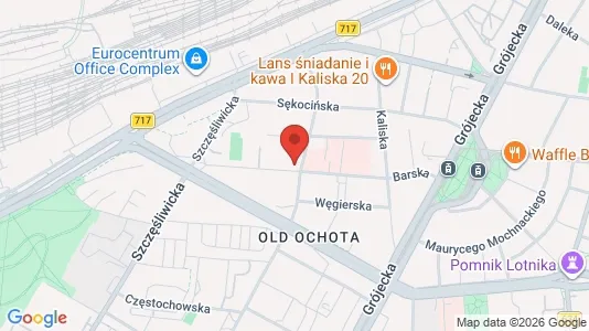 Apartments for rent i Warszawa Wawer - kort over placeringen