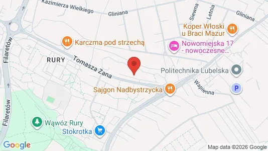 Rooms for rent i Lublin - kort over placeringen