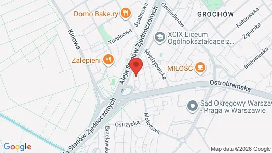 Apartments for rent i Warszawa Wawer - kort over placeringen
