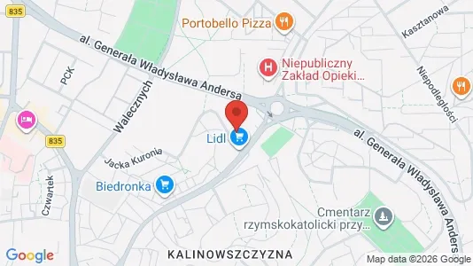 Apartments for rent i Lublin - kort over placeringen