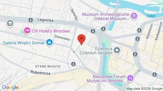 Apartments for rent i Wrocław - kort over placeringen