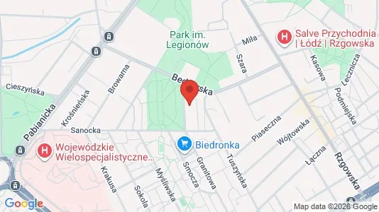 Apartments for rent i Łódź - kort over placeringen