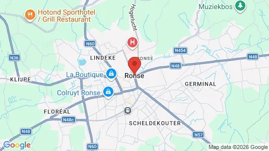 Apartments for rent i Ronse - kort over placeringen