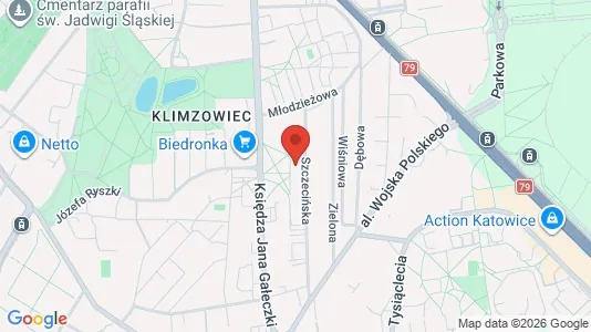 Apartments for rent i Chorzów - kort over placeringen