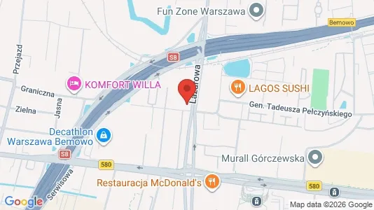 Apartments for rent i Warszawa Wawer - kort over placeringen
