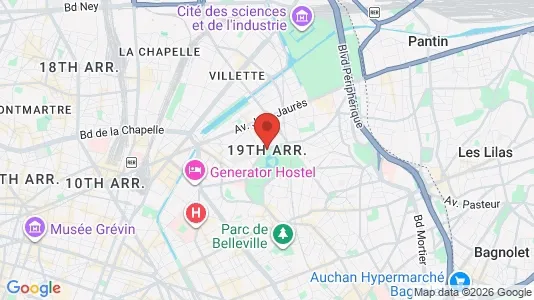 Apartments for rent i Paris 19ème arrondissement - kort over placeringen