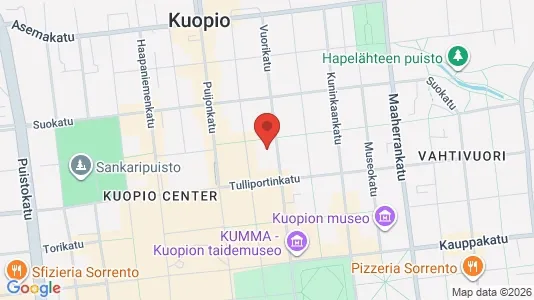 Apartments for rent i Kuopio - kort over placeringen