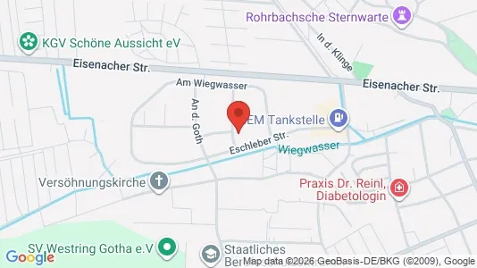 Apartments for rent i Gotha - kort over placeringen