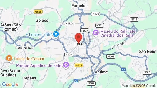 Apartments for rent i Fafe - kort over placeringen