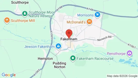 Houses for rent i Fakenham - Norfolk - kort over placeringen