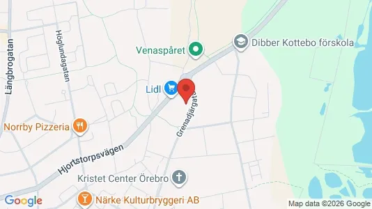 Apartments for rent i Örebro - kort over placeringen
