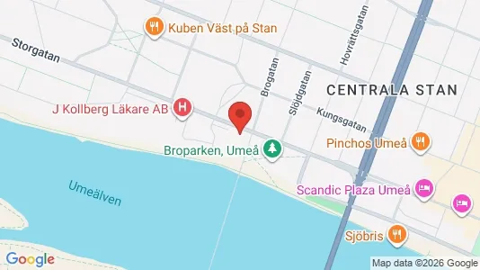 Apartments for rent i Umeå - kort over placeringen