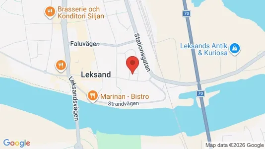 Apartments for rent i Leksand - kort over placeringen