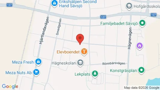 Apartments for rent i Sävsjö - kort over placeringen