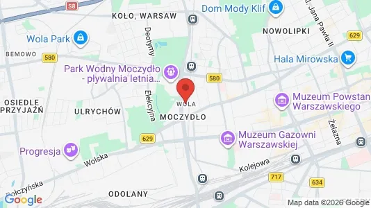 Apartments for rent i Warszawa Wola - kort over placeringen