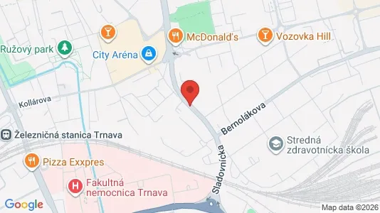 Apartments for rent i Trnava - kort over placeringen