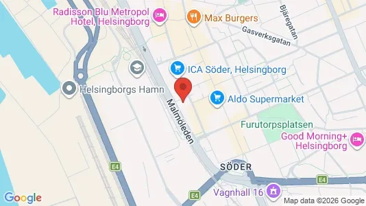 Apartments for rent i Helsingborg - kort over placeringen