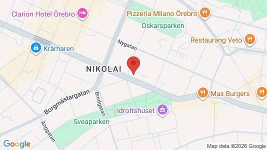 Apartments for rent i Örebro - kort over placeringen