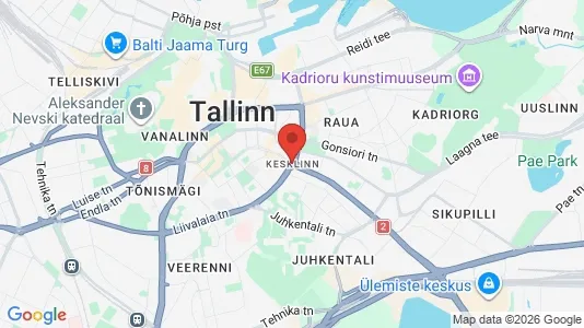 Apartments for rent i Tallinn Kesklinna - kort over placeringen