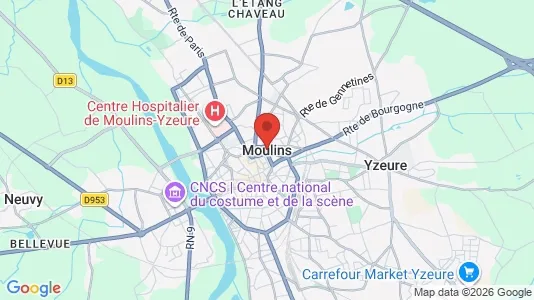 Houses for rent i Moulins - kort over placeringen