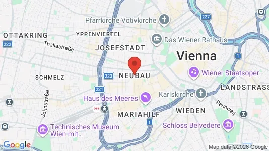 Apartments for rent i Wien Neubau - kort over placeringen