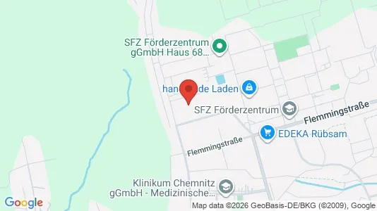 Apartments for rent i Chemnitz - kort over placeringen
