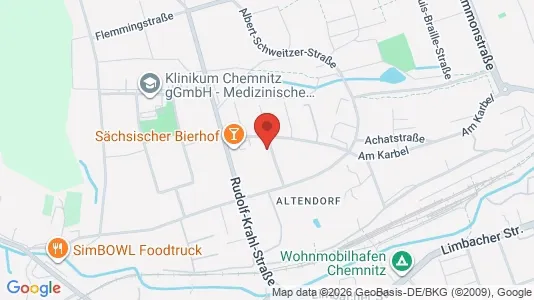 Apartments for rent i Chemnitz - kort over placeringen