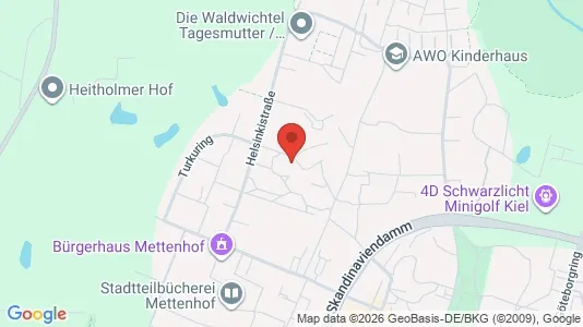 Apartments for rent i Kiel - kort over placeringen