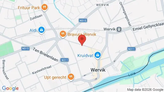Apartments for rent i Wervik - kort over placeringen