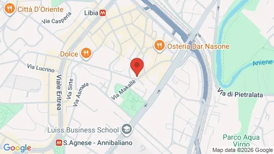 Apartments for rent i Roma Municipio II – Parioli/Nomentano - kort over placeringen