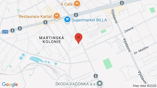 Apartments for rent i Ostrava-město - kort over placeringen