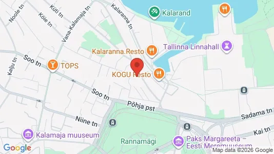 Apartments for rent i Tallinn Kesklinna - kort over placeringen