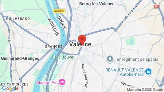 Apartments for rent i Valence - kort over placeringen