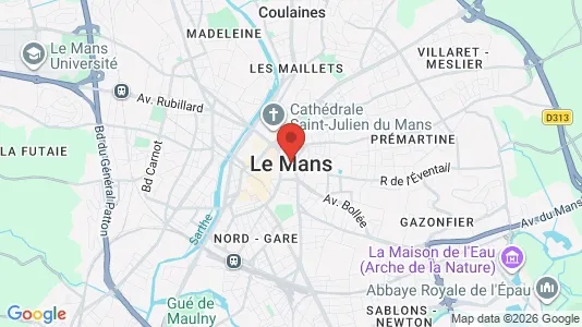 Apartments for rent i Le Mans - kort over placeringen