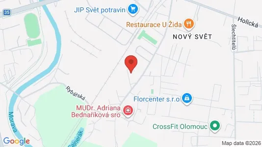 Apartments for rent i Olomouc - kort over placeringen