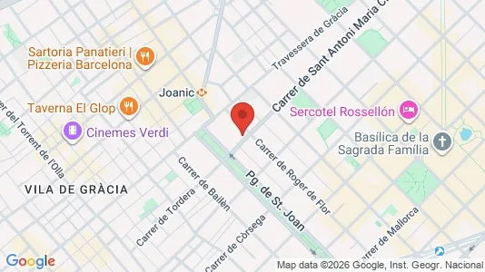 Apartments for rent i Barcelona Eixample - kort over placeringen
