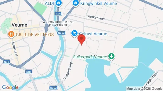 Apartments for rent i Veurne - kort over placeringen