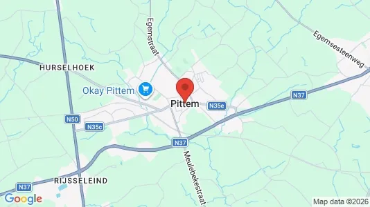 Houses for rent i Pittem - kort over placeringen