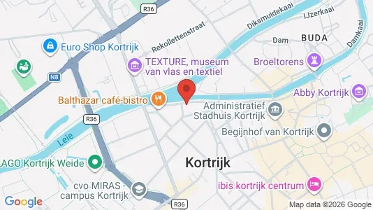 Apartments for rent i Kortrijk - kort over placeringen