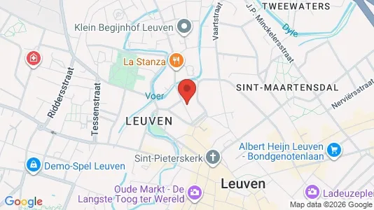 Apartments for rent i Leuven - kort over placeringen