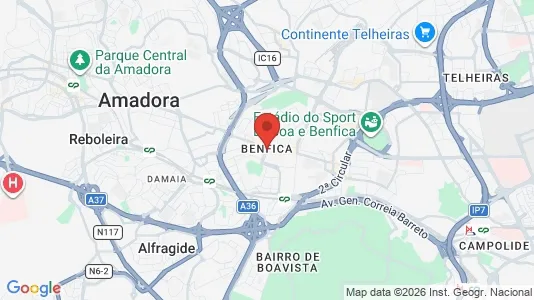 Apartments for rent i Lisboa Benfica - kort over placeringen