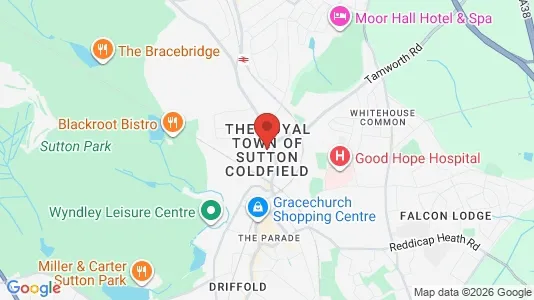 Rooms for rent i Sutton Coldfield - West Midlands - kort over placeringen