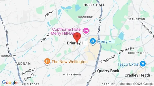 Houses for rent i Brierley Hill - West Midlands - kort over placeringen