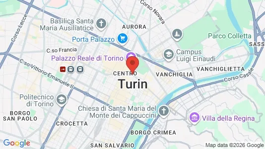 Apartments for rent i Turin - kort over placeringen